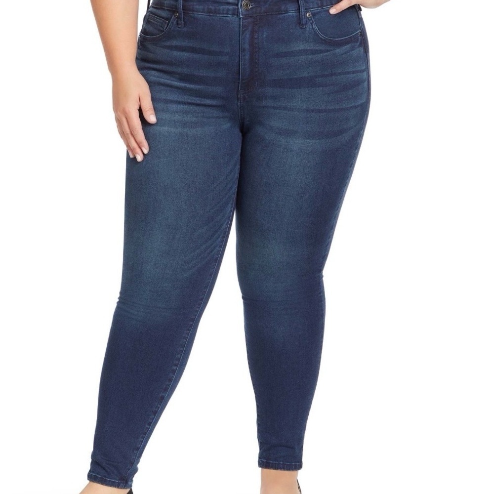 Terra & Sky Women's Plus Size Skinny Jeans Sz Petite 26W -New - Picture 2 of 6